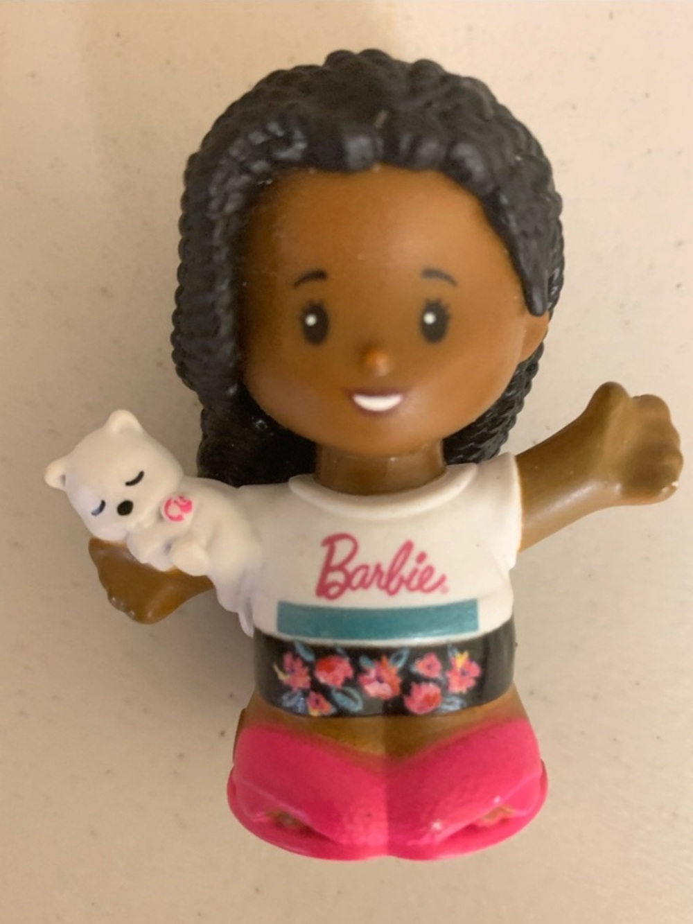 Fisher Price Little People Sleep Over Fun Barbie Girl Braids Figure Cat Blissa